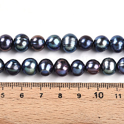 Natural Cultured Freshwater Pearl Beads Strands&nbsp;PEAR-N013-08C-02
