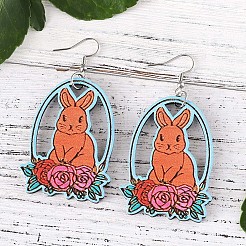 Easter Wood Dangle Earrings&nbsp;FS-WGE0D87-01