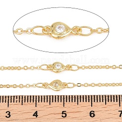 Clear Cubic Zirconia Heart Link Chains&nbsp;CHC-G016-04G