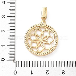 Brass Micro Pave Clear Cubic Zirconia Pendants&nbsp;KK-F939-04B-G