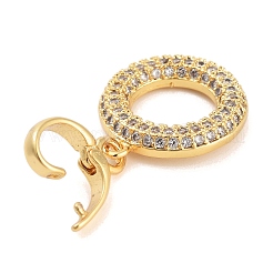 Brass with Cubic Zirconia Pendants&nbsp;KK-G496-08G