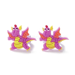 PVC Plastic 3D Dinosaur Finger Ring&nbsp;RJEW-I081-01