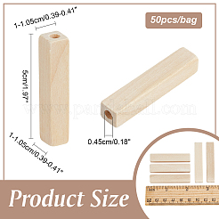50Pcs Unfinished Wood European Beads&nbsp;WOOD-NB0002-47