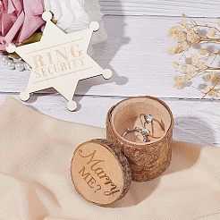 Star Ring Security Word Badge&nbsp;AJEW-FG0001-95