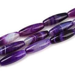 Natural Striped Agate/Banded Agate Beads Strands&nbsp;G-S280-10B