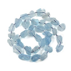 Raw Rough Natural Aquamarine Beads Strands&nbsp;G-D101-A13