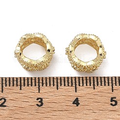 Clover Brass Clear Cubic Zirconia European Beads&nbsp;KK-D228-22G