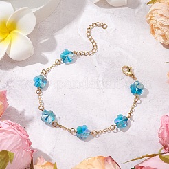 Brass Cable Chains Beads Bracelets for Women&nbsp;BJEW-JB11470