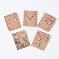 5 Patterns Cardboard Necklace Earring Set Display Cards&nbsp;CDIS-FG0001-36