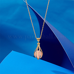 1Pc 925 Sterling Silver Bead Cage Pendants&nbsp;STER-PH0004-19G