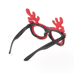 Christmas Plastic & Non-woven Fabric Glitter Glasses Frames&nbsp;LS-AJEW-E053-01E