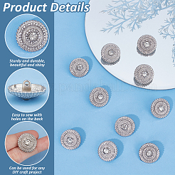 12PC 1-Hole Alloy Buttons&nbsp;DIY-FG0007-29P