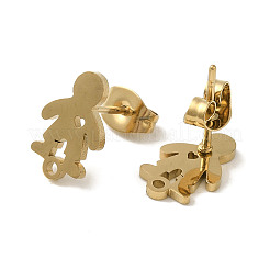 Ion Plating(IP) 304 Stainless Steel Stud Earring Findings&nbsp;STAS-I206-62G