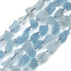 Raw Rough Natural Aquamarine Beads Strands&nbsp;G-D101-A13