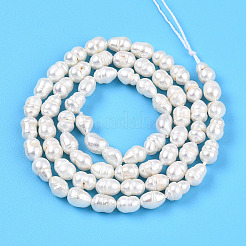 Natural Cultured Freshwater Pearl Beads Strands&nbsp;PEAR-N012-04L-01