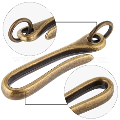 3Pcs 3 Styles Tibetan Style Alloy Hook Clasps&nbsp;FIND-CP0001-72