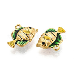 Ion Plating(IP) 304 Stainless Steel Enamel Pendants&nbsp;STAS-N114-07G