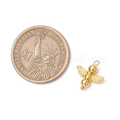 10Pcs Electroplated Synthetic Non-magnetic Hematite Beaded Angel Charms&nbsp;PALLOY-JF03636-02