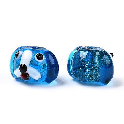 Handmade Gold Sand Lampwork Beads&nbsp;LAMP-L079-03D-1