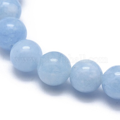 Natural & Dyed White Jade Bead Stretch Bracelets&nbsp;BJEW-K212-A-018-1