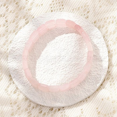 Natural Rose Quartz Gemstone Stretch Bracelets&nbsp;BJEW-F406-B04-1