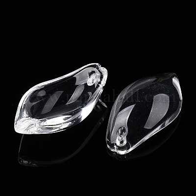 Transparent Glass Petal Beads&nbsp;GLAA-N001-10-1