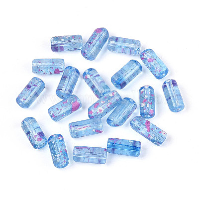 Picasso Transparent Glass Bugle Beads&nbsp;SEED-N010-02I-1