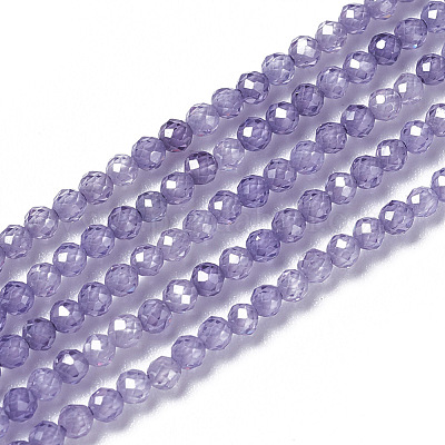 Cubic Zirconia Beads Strands&nbsp;G-F596-48E-2mm-1