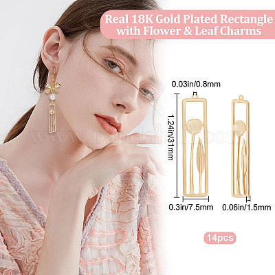 14Pcs Brass Pendants&nbsp;KK-BBC0006-93-1