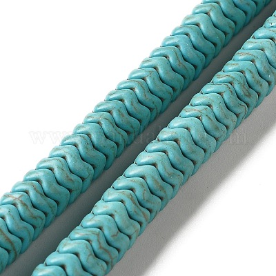 Synthetic Turquoise Dyed Beads Strands&nbsp;G-E594-21B-1