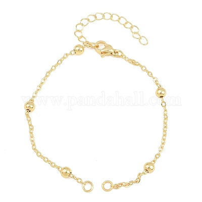 Brass Box Chain Bracelet Making&nbsp;KK-CBADBBF-03G-1