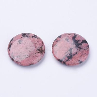 Natural Rhodonite Pendants&nbsp;G-F524-O01-1