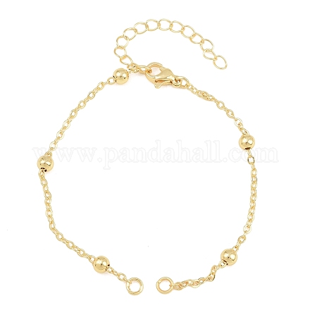 Brass Box Chain Bracelet Making KK-CBADBBF-03G-1