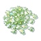 Electroplate Glass Beads, AB Color Plated, Bear, Light Green, 9.5x8.5x4mm, Hole: 1.2mm