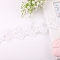 Polyester Lace Trim Ribbons, Garment Accessories, Butterfly, White, 2 inch(52mm), about 20Yard/roll