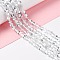 Synthetic Moonstone Beads Strands, Round, Clear, 6mm, Hole: 0.8mm, about 63pcs/strand, 14.57''~15.55''(37~39.5cm)