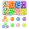 Luminous Acrylic Beads, Glow in the Dark, Round, Mixed Color, 6~8mm, Hole: 1.6~1.8mm, 334pcs/box