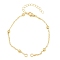 Brass Box Chain Bracelet Making, with Lobster Claw Clasps, Cadmium Free & Lead Free, Rack Plating, Real 18K Gold Plated, 7.01 inch(17.8cm), Hole: 3mm