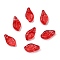 Glass Beads, Leaf, FireBrick, 12x6.5x5mm, Hole: 0.8mm