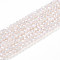 Electroplate Glass Beads Strands, Opaque Solid Color, AB Color Plated, Faceted, Rondelle, Floral White, 2.3~2.7x2mm, Hole: 0.4mm, about 135~140pcs/strand, 26~27cm