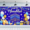 Polyester Hanging Banner Sign, Rectangle, Party Decoration Supplies Celebration Backdrop, Word, 1100x1800mm
