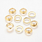 Brass Eyelets Ring, Rivet Snaps, Golden, 15x3.8mm, Hole: 10mm
