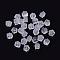 Plastic Ear Nuts, Earring Backs, Clear, 4x4x2.5mm, Hole: 0.5mm