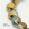 Electroplate Glass Beads, Half Plated, Faceted, Frosted, Light Blue, 6x3mm, Hole: 1mm, about 100pcs/strand, 20 inch(52cm)