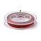 Polyester Metallic Thread, with Fish Thread Inner, Round, Dark Red, 1mm