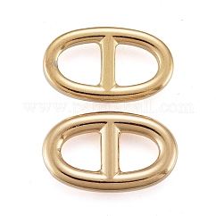 Ion Plating(IP) 304 Stainless Steel Connector Charms, Navy Mesh Charms, Soda Tab/Pull Tab, Oval, Golden, 17x10x2.5mm, Inner Diameter: 5x5.5mm