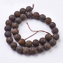 Natural Bronzite Bead Strands&nbsp;G-J376-32-12mm
