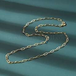 Brass Paperclip Chain Necklaces&nbsp;X-NJEW-A042-17G-02