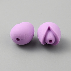 Flower Food Grade Eco-Friendly Silicone Beads&nbsp;SIL-WH0013-47F