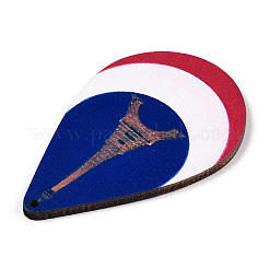 French Theme Printed Wood Pendants&nbsp;WOOD-N016-11
